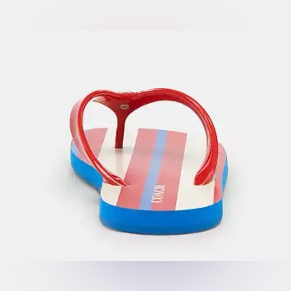 SOLD! Coach Flip Flop With Stripe Print Size 11 - Picture 3 of 5